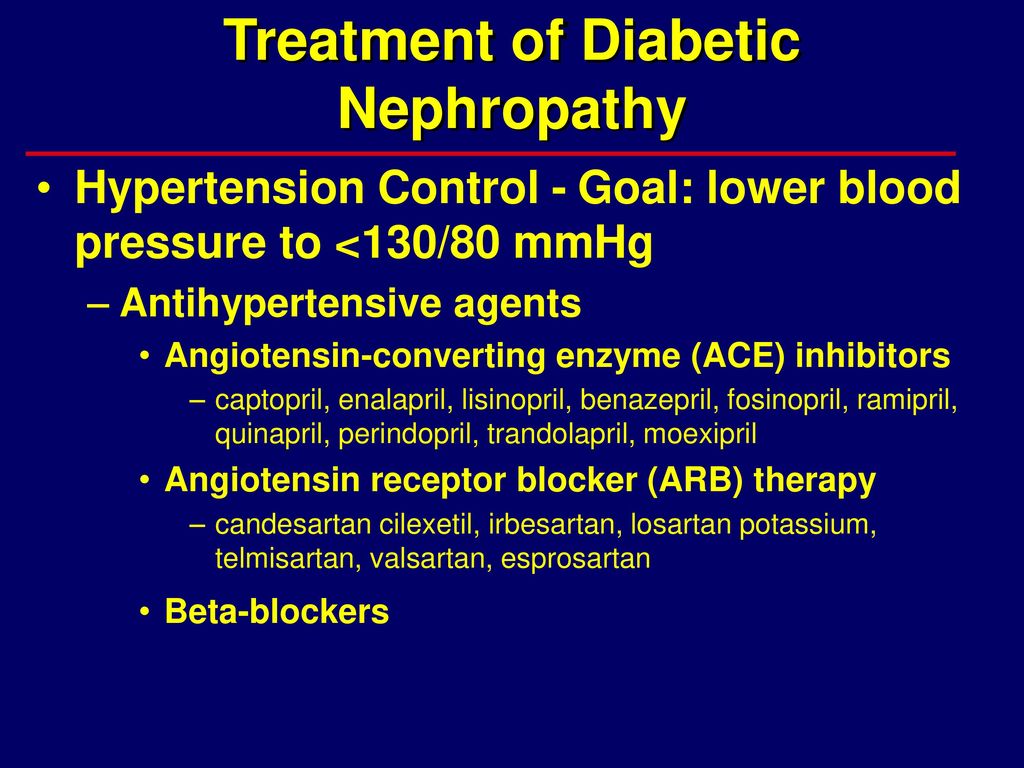 Diabetic nephropathy treatment options